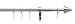 Produktbild Tilldekor ausziehbare Gardinenstange PALMA, edelstahl optik, Ø 16/19 mm, 1-Lauf, 200 - 350 cm, inkl. Trägern und Ringen