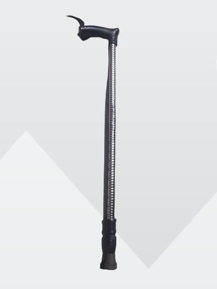 Walking Stick T Handle for Old Age People | Light Weight Height Adjustable Walking Cane | ISO, FDA and CE Certified (Single Leg) � (Silver)