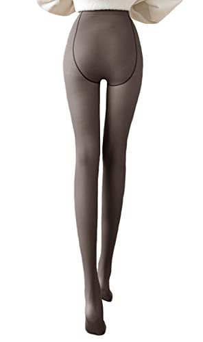 Image of Pnadty Women's High Waisted Velvet Warm Elastic Tights Winter Fleece Lined Thick Leggings Pants