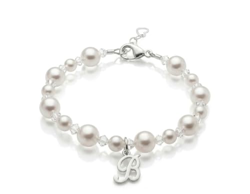 Image of Baby Crystals White Pearl Crystal Bracelet for Girl | Littel Girl Jewelry
