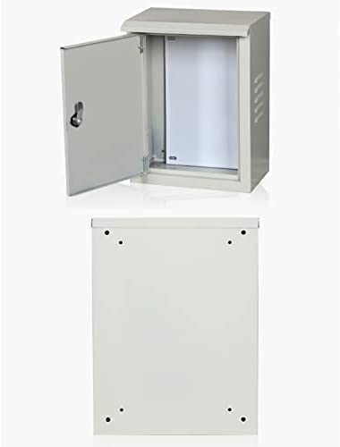 Verteilerdose, Stahl-Abzweigdose – wetterfestes elektrisches Gehäuse, Wandhalterung für Innen- und Außenbereich, Schrank mit Schloss und Montageplatte für Zählerdose, Schaltersteuerung