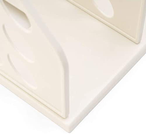 Almacenamiento de escritorio con sujetalibros de plástico creativo vertical 7