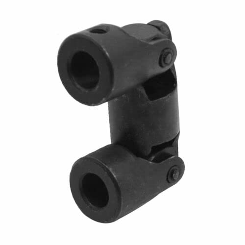 Tool parts 10mm Bore Dia 3 Sections Black Metal Rotatable Universal Joint