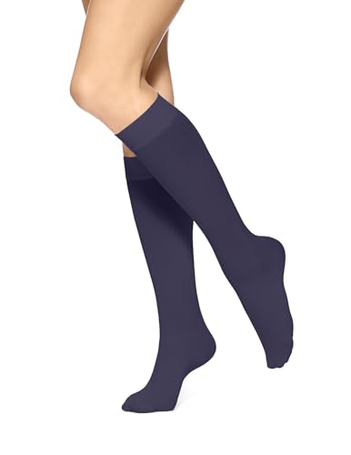 Image of HUE Women's Soft Opaque Knee High Socks for Women (Pack of 3)