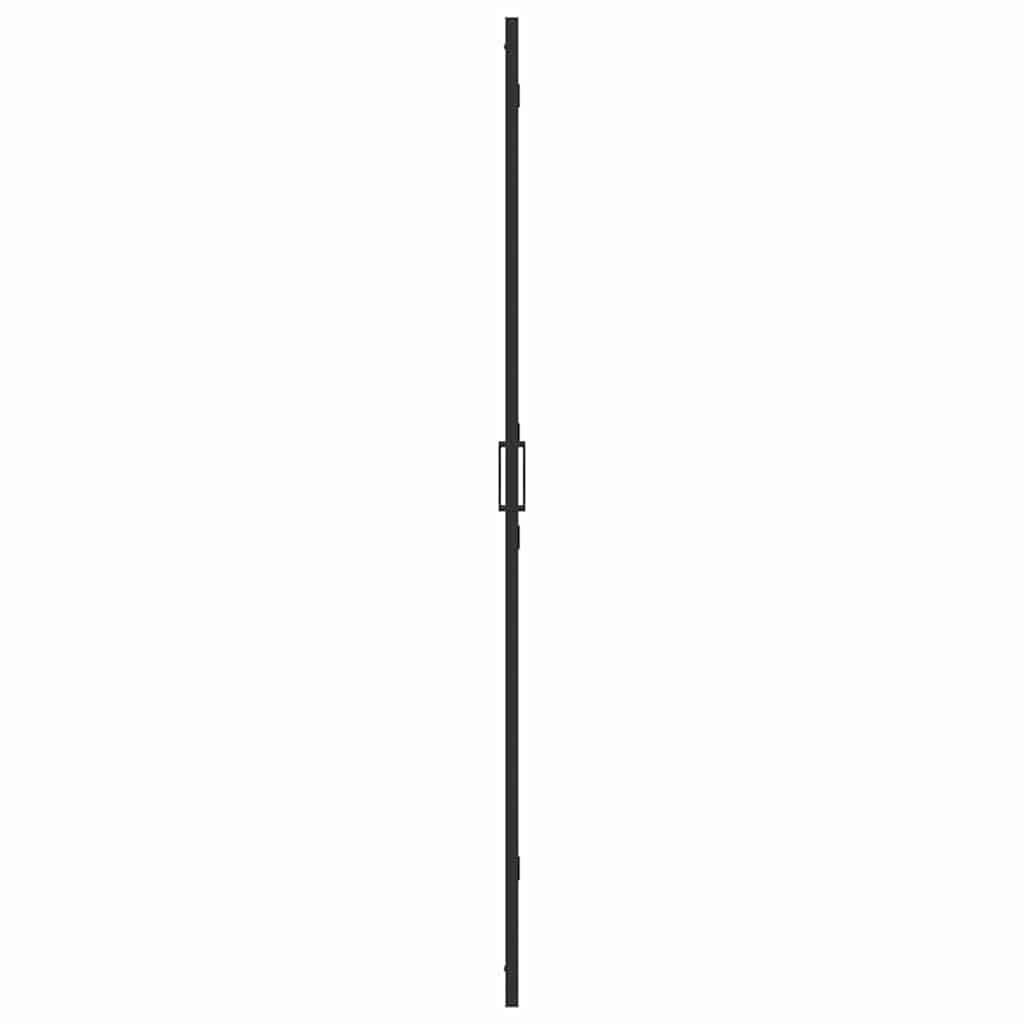 Ścianka prysznicowa Walk-In, czarna, 90 x 6,5 x 190 cm, aluminiowa i szkło hartowane, składana, do łazienki, prysznica, wnęki, bez barier