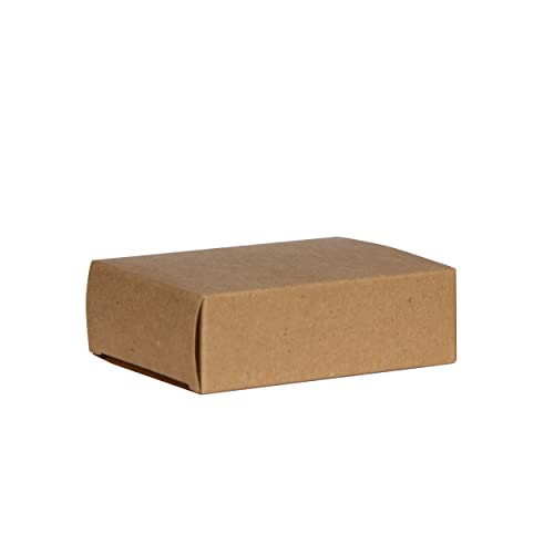 Image of Kalart Creations Foldable Brown 350 GSM Card Paper Soap Boxes (Pack of 200) | Durable Packaging for Handmade Soaps | Ideal for Storing and Packaging