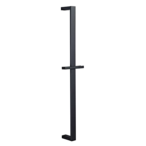 Pattlye Brass Shower Slide Bar With Height And Angle Adjustable Handheld Shower Head Holder Wall Mount Shower Wand Bracket, Matte Black, Pt004 #TOP22