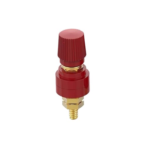 BARRINS Power Junction Post Connectors M6 Power Supply Red Black Posts Terminal Blocks M6 M8 Brass Binding Post Terminal Post Connector(M8 Red)