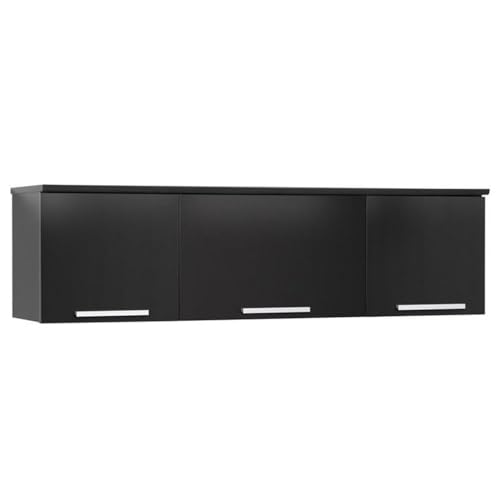 Prepac Coal Harbor Floating Cabinet, Wall Mounted Hutch with 3 Do...