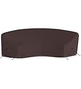 Covers & All Curved Outdoor Couch Cover, 12 Oz PVC Polyester Patio Furniture Cover, Tear & UV Pro...