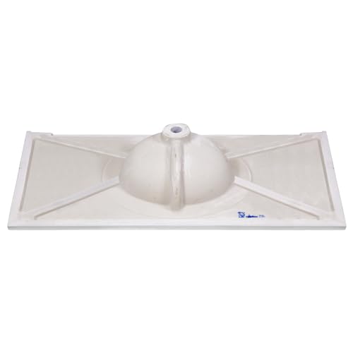 Image of Design House Cultured Marble Vanity Top, 49 in W x 22 in D, Integrated 4 in Centerset Oval Sink & Backsplash, Solid White, 586255