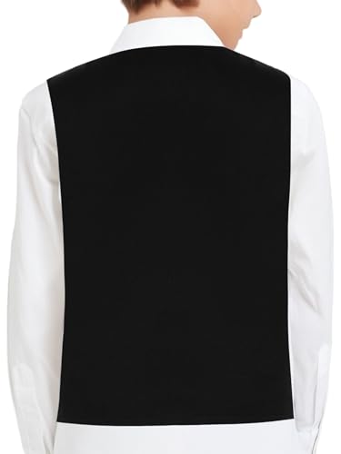 Kids Boys V Neck Single Breasted Tuxedo Formal Suit Vest Waistcoat Gentleman Wedding Birthday Party Outfits4