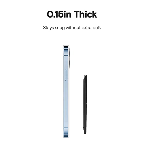 MOFT MagSafe Wallet for iPhone 15/14/13/12 Series, Strong Magnetic Phone Card Holder Fit 2 Cards & 3 Viewing Angles & Stain-Resistant Vegan Leather Phone Stand, Night Black