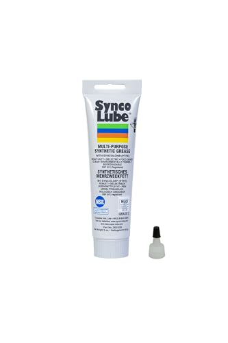 Super Synco Lube 21030 - Synthetisches Mehrzweckfett mit Syncolon (PTFE) 85g Tube + 10201 Aufsatz/Applicator