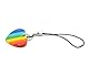 Miniblings Herz Handyanhänger Liebe Love Farben Regenbogen Pride LGBTQ+ bunt - Handmade Modeschmuck - Anhänger Handyschmuck Schlüsselanhänger