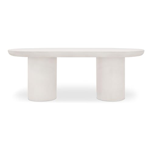 Moe's Home Collection Rocca Dining Table Concrete White
