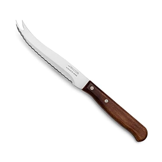 Arcos Serie Latina, Coltello per Formaggio, Lama seghettata 105 mm, Manico in Legno