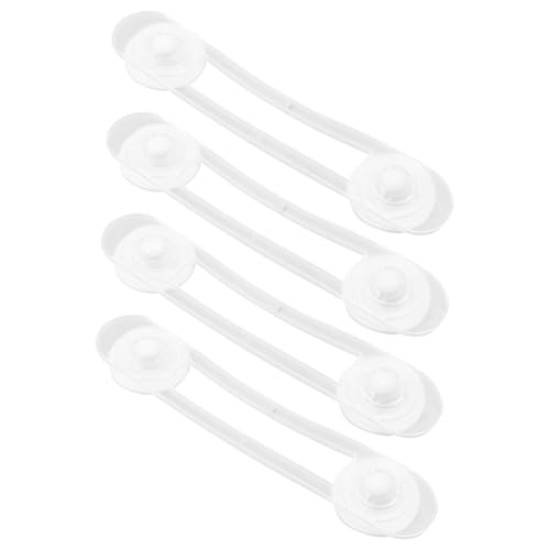 FUNOMOCYA 4 piezas Cerraduras de Seguridad Transparentes y Flexibles para Armarios y Refrigeradores Protección Infantil sin Daño para Muebles