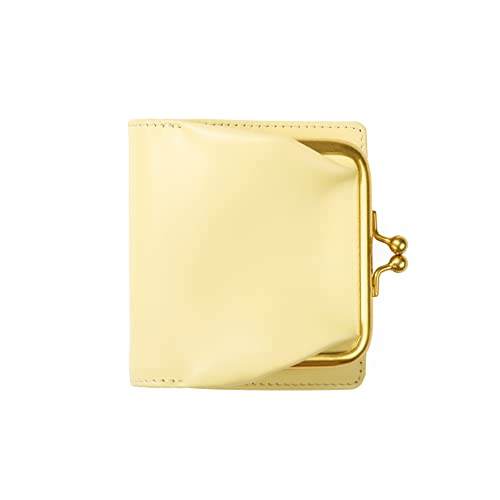 Cockatoo Stylish Women's Wallet with Genuine Nappa Leather, Bi-Fold Design, Kiss-Lock Coin Pocket and ID Window - Perfect for Small Essentials! (Mango)