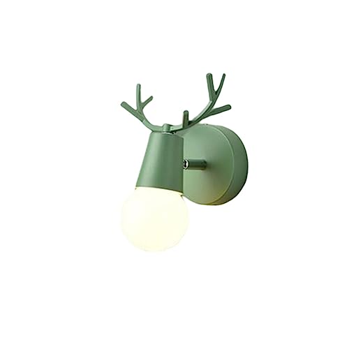 Luminaires Applique Murale Veilleuse Murale LED Vintage en Bois Bois de cerf pour Chambre intérieure Chambre d'enfant