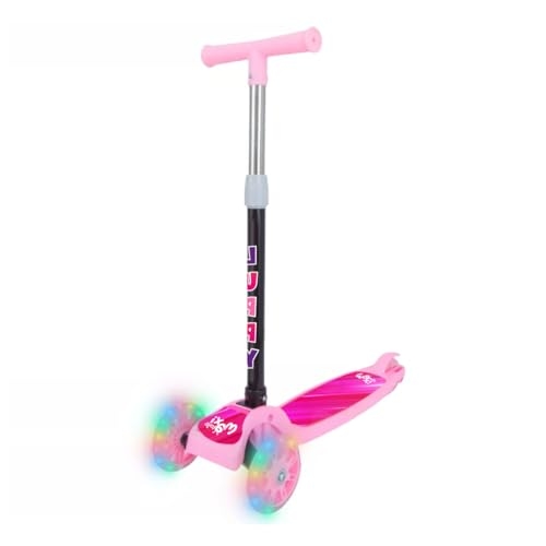 Patinete Infantil Dobrável 3 Rodas Led Luppy Maxi Toys (Rosa)