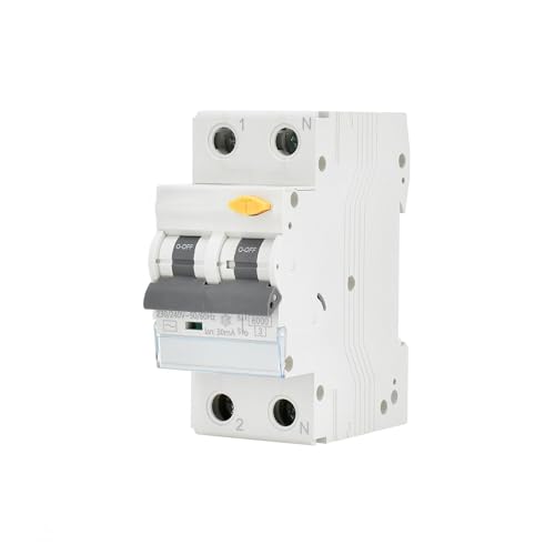 Disyuntor diferencial RCBO 2 polos 25A 30mA Tipo AC, protección contra sobrecargas y...