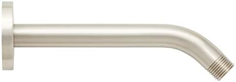 Signature Hardware 449717 8" Contemporary Wall Mounted Shower Arm and Flange - Brushed Nickel