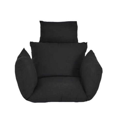 Coussin de chaise suspendue noir et son oreiller moelleux haute qualité
