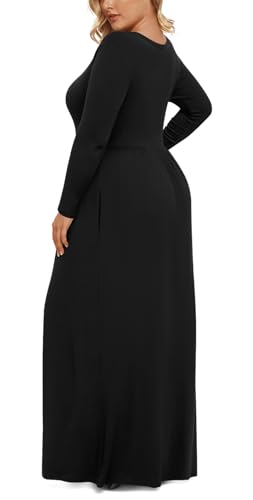 LONGYUAN Women's Plus Size Maxi Dresses for Curvy Women Casual Long Dress XL-6XL3