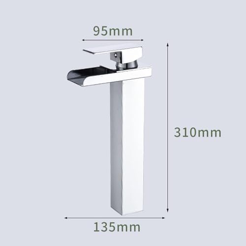 Robinet de salle de bain haut en chrome G1 pour vasque à poser