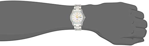 Seiko 5 Automatische witte wijzerplaat zilver roestvrij staal herenhorloge SNKP15K1 - Afbeelding 6