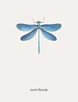 Dragonfly Notebook: Wide Ruled Lined Paper Notebook Journal | Beautiful Blue Watercolor Dragonfly Writing Journal For Women | Gifts For Dragonfly Lovers Women Girls B09H8XKLVG Book Cover