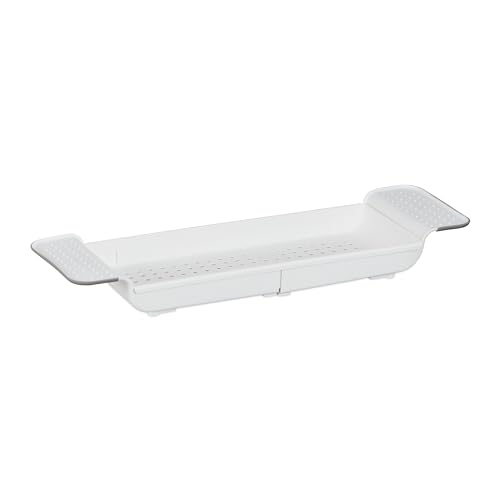 Plateau de baignoire antidérapant blanc pour optimiser l'espace du bain