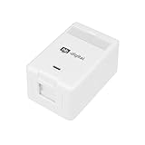 hb-digital Anschlussbox 1-Fach für Keystone Module | Aufputz Netzwerkdose | Kompakt, robust &...