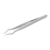 IMUSINICE 女性用まつげエクステ用精密ピンセット シルバー O字形状 独自クリップ構造 正確なアイソレーション 最適クランプ力 プロ向けまつ