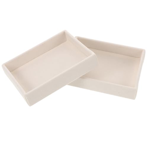 Parliky Vassoio Portagioielli Piccolo in Velluto Impilabile Organizer per Orecchini e Anelli Custodia da Viaggio per Gioielli Contenitore Decorativo per Cassetti Porta Collane e