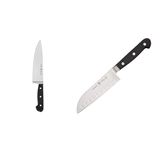 Henckels Classic Razor-Sharp 8-Inch Chef's Knife & Classic Razor-Sharp 5-Inch Hollow Edge Santoku Knife, German Engineered Informed By 100+ Years Of Mastery #TOP30