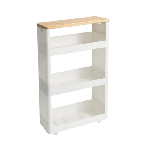 Carrinho organizador de armazenamento fino, organizador de banheiro de cozinha rack de organização p