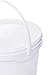 Cubo de 10 litros con tapa, color blanco, apilable, apto para uso...