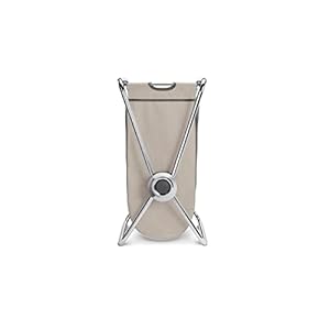Simplehuman x frame laundry hamper 100 recycled polyester collapsible laundry baskets with easy carry handles heavy gauge steel frame chrome 80l  urban country home decor