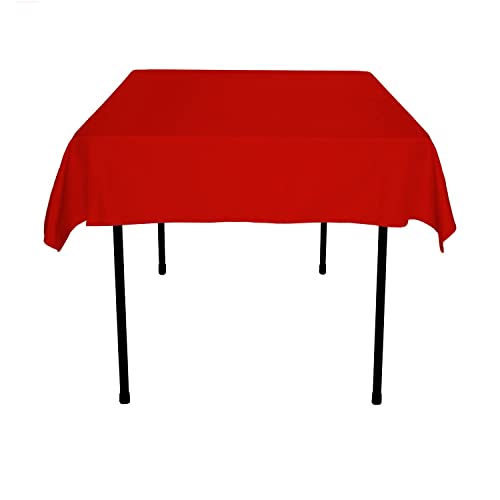 Ylzyaa Tablecloth - 54 X 54 Inch -Red-Square Polyester Table Cloth, Wrinkle,Stain Resistant - Great For Buffet Table, Parties, Holiday Dinner & More #TOP4