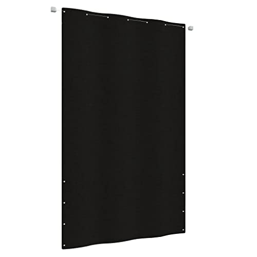 vidaXL Balkon Sichtschutz Balkonbespannung Balkonverkleidung Windschutz Seitenmarkise Terrasse Sonnenschutz Schwarz 140x240 cm Oxford-Gewebe