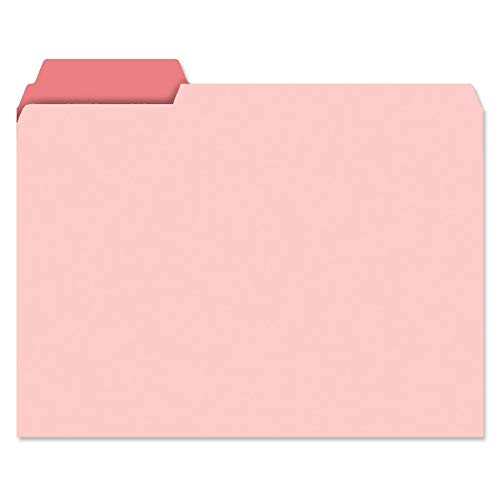 Charcoal & Coral File Folders Value Pack - Set Of 24 (6 Designs) 1/3 Cut Staggered Tabs, Bright, Pink Colorful Designs, Office Supplies, Letter Size, 9 ½ X 11 ¾ Inches #TOP6