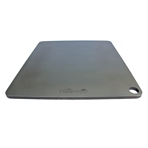 na Chapa - Pedra refratária de aço para assar pizza e pão em forno residencial - 40x35,5cm (Pro 9mm)