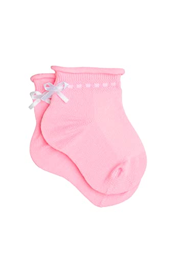 Meias Lupo Lacinho Bebê-Meninas, Rosa, 20 a 23