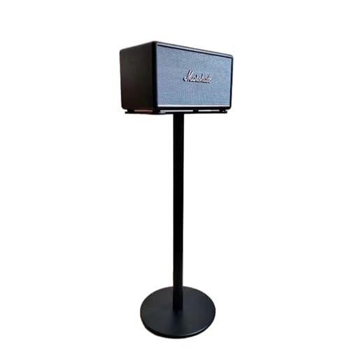 ZGOUO Lautsprecherständer Kompatibel mit Marshall Woburn/Acton/Stanmore Bluetooth Wireless Speaker (2&3Generation Universal) Aluminiumlegierung Material Verstecktes Netzkabel (Stanmore (2/3) Schwarz)