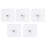 Vdomus 6-Pack Shower Caddy Adhesive Suction Sticker - No Drilling Self-Adhesive Bathroom Shelf -2.56 x 2.56 x 0.1 Inches Clear, Strong Shower Adhesive Strips with Screw for Hanging Basket Soap Holder