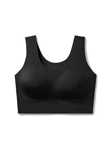 True & Co. Women's Plus Size True Body Lift Scoop Neck Bra, Black, 2X (42C-D, 44B) #TOP4