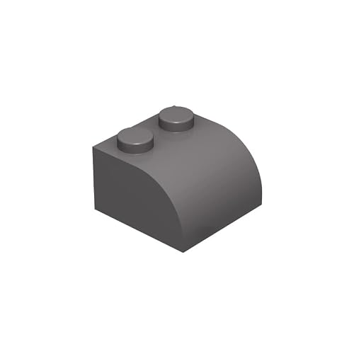 Dark Gray Half Curved Brick 2x2