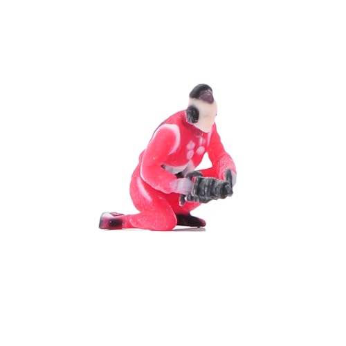Figuras de equipo de Pit Stop escala 1/64 roja